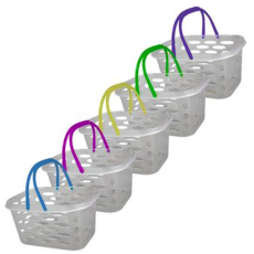 Plastic Basket with Handles 27cm